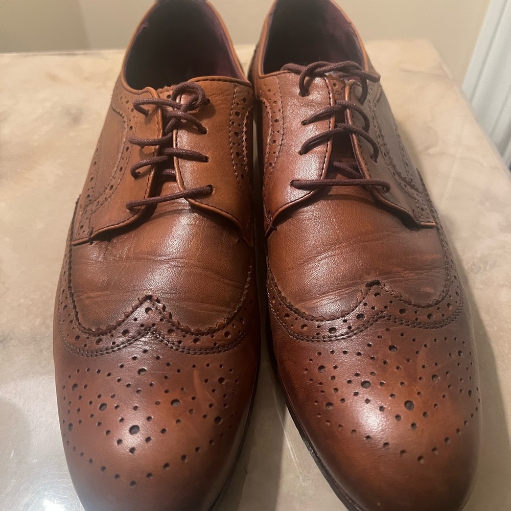Ted Baker Tan Leather Brogue Oxfords